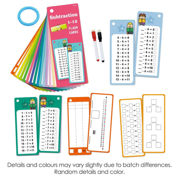 15Pcs/set Math Addition Subtraction Multiplication Division Erasable Reusable Number Learning Cards Children's Math Teaching Aid
