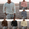 S7f61d6d92bac43349c2ac724e4c1cd0cK.jpg 2022 Spring Men Sweater Fashion Solid Color V Neck Long Sleeve Knitted Pullover Sweater Soft Slim Casual Sweater