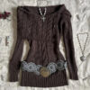 S7f700d380c0e4ef787dba8557eb723a5y.jpg 2025 Autumn Winter Long-Sleeve Fashion Women's Cardigan Sweater Knitted Coat Short Casual Single Breasted Korean Slim Female Top