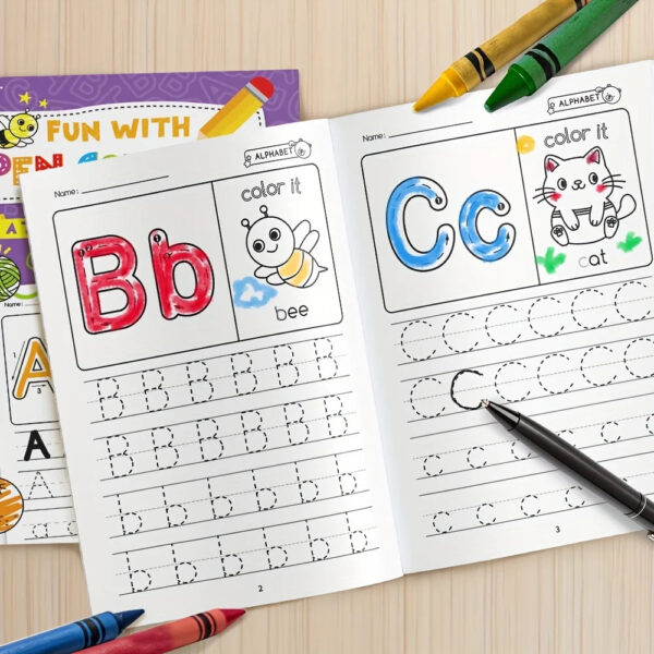 S8014f3ce4de747c784eee9408c5b0b5db.jpg Preschool Learning Activities Educational Workbook Alphabet Letter Tracing Color Books for Kids ABC Busy Book for Boys Girls