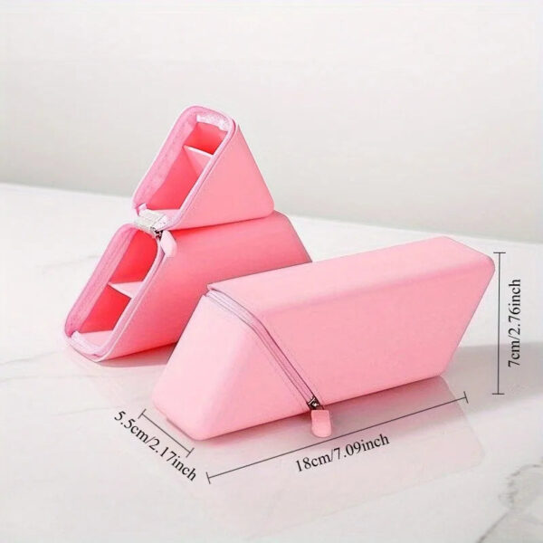 S8026f99d93994960bd62091e516cb445Z.jpg Foldable Silicone Pen Holder, Expandable Pencil Cup Organizer, Large Capacity Desk Storage for Office Study,Student Teacher Gift