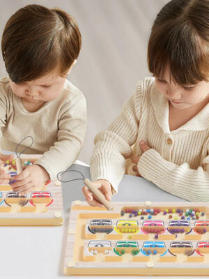 2 in 1 Magnetic Color Sorting Maze & Drawing Board Toddler Montessori Toys Number Matching Learning Counting Preschool Activity