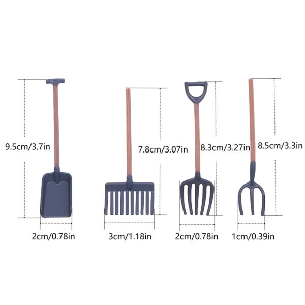 S808d4dec1d1a4e19811e1e33a2dabcd8v.jpg 1Set 1:12 Dollhouse Miniatures Gardening Shovel Rake Hoes Farm Tool Doll Decor Fairy Garden Accessories Furniture Toys