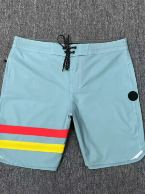 S826fffc519ae4dcd9137b3b052e979cef.jpg Classic Solid Men's Two-line Shorts Surf Swim Sport Waterproof Beach Boardshorts High Stretch Quick-dry Man Swim Trunks
