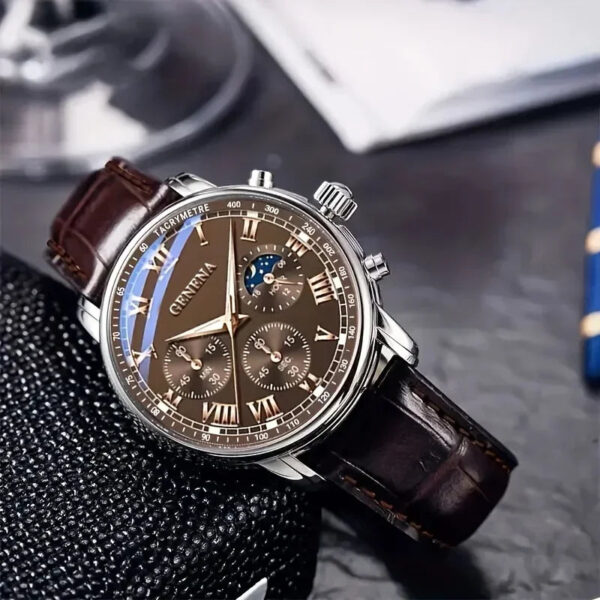 S82b9fc8f1a0d4c058302688121de7ca7n.jpg Fashion Leather Strap Men Business Watches Round Dial Male's Analog Quartz Wristwatch Reloj Hombre(Without Box)
