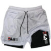 S82bf619f4cbd4c009793eb64bc230666s.jpg Men's Two-in-one Sports Shorts Breathable Casual Quick-drying Double-layer Shorts Summer Running Sportswear Bottoms M-3XL