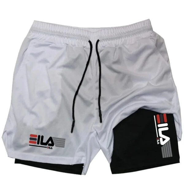 S82bf619f4cbd4c009793eb64bc230666s.jpg Men's Two-in-one Sports Shorts Breathable Casual Quick-drying Double-layer Shorts Summer Running Sportswear Bottoms M-3XL