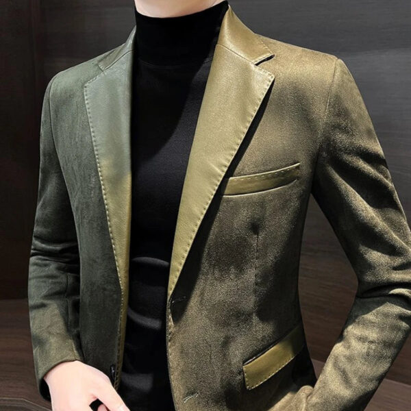 S82ec9da9d85147fa99d16a25c38d7cadh.jpg Single Breasted Splicing New In Jacket for Men Vintage Coats Luxury Designer High Quality Spring Clothes Man Suits and Blazers