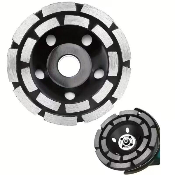 S8332e55196134213a7038a602b20608ds.jpg Diamond Double Row Grinding Wheel Cement Stone Concrete Floor Millstone Diamond Grinding Wheel Durable 4 inch 5 inch