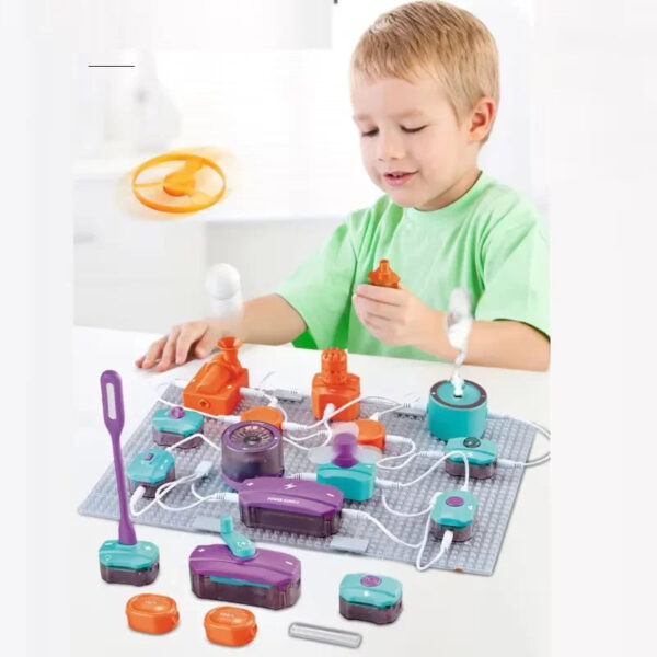 S845747d2a436467cace53e04d7ddffefG.jpg DIY Electronic Circuit Building Blocks - Kids Science Experiment Toy, Boost Children's Thinking Skills