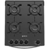 4 Stove Atlas Black Glass Table Monaco Glass Top Glass - Bivolt