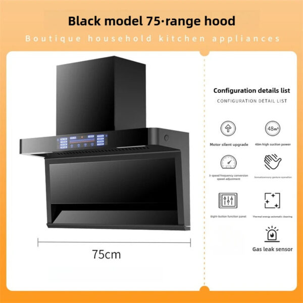S84686df27c16404795d3a63d463d9f84C.jpg Household Range Hood for Kitchen Large Suction Range Hood Top Side Double Suction Exhaust Fan Small Kitchen Smoke Extractor