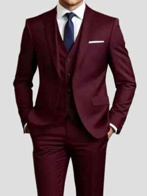 S8477d43d2c3148abab8d93b6e350c0f88.jpg Elegant Men's Suit Sets- Slim Fit Tuxedo Set for Weddings & Formal Occasions, Black Suit