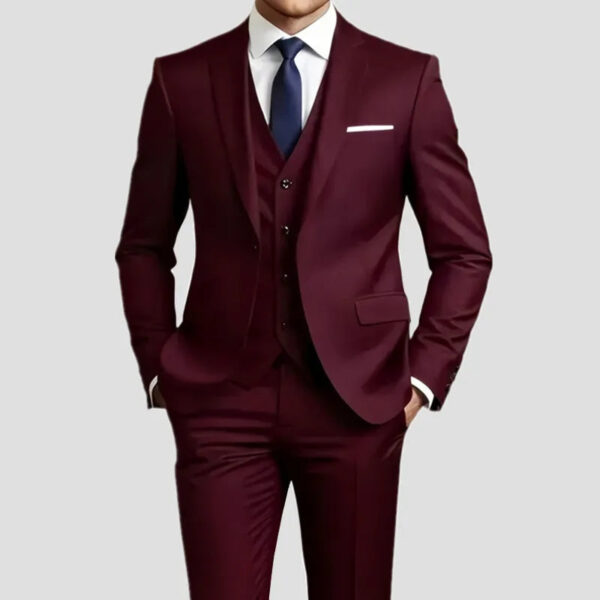 S8477d43d2c3148abab8d93b6e350c0f88.jpg Elegant Men's Suit Sets- Slim Fit Tuxedo Set for Weddings & Formal Occasions, Black Suit