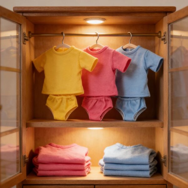 S84dd923010534e5fbab824bf12d5659fn.jpg 2pcs T-shirt+underpants Clothes Set For 18 Inch american&43cm Baby Newborn Gilr Doll 3 Color Shirt For OG,Russia Dolls Toy
