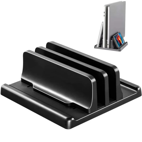 S859329d815764a9fa8b6585dfb86dd69y.jpg 4 in 1 Office Laptop Stand Vertical Save Desktop Space Easy To Place Computer Accessories Scalable Width Office Desk Storage