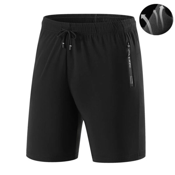 S859f3843b25d492289b3b1c794f596300.jpg Summer Men's Shorts Cool Sportswear Running Sport Shorts Casual Bottoms Gym Fitness Training Jogging Short Pants Men Black Gray