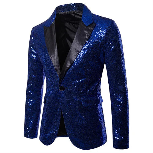 S85bc08eb42b741ac9eec90d875760ca2f.jpg Fashion Men Luxurious Sequin Plaid Suit Jacket Gold / Silver Singer Host Stage Party Loose Dress Blazer Coats