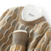 Men's New Pullover O-neck Sweater Casual Knitted Long sleeved 100% Pure Wool Men's Sweater Comfortable and Warm WOTEEWS brand