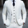 S8693213fc9c841158619221d9aa360bbH.jpg Men's Three-Piece White Suit, Anti-Wrinkle, No-Iron, Anti-Stick Fur Business Formal Suit, Four-Season Workplace Work Clothing Dr