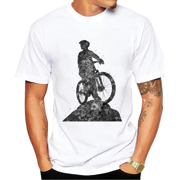 S86a7f8ee3bf748a194fc96f2c4deadf9P.jpg TEEHUB Vintage MTB Men T-Shirts Boy Riding Bicycle Print Short Sleeve T-Shirt Cycling Sport Tops Funny Retro Gravel Tees