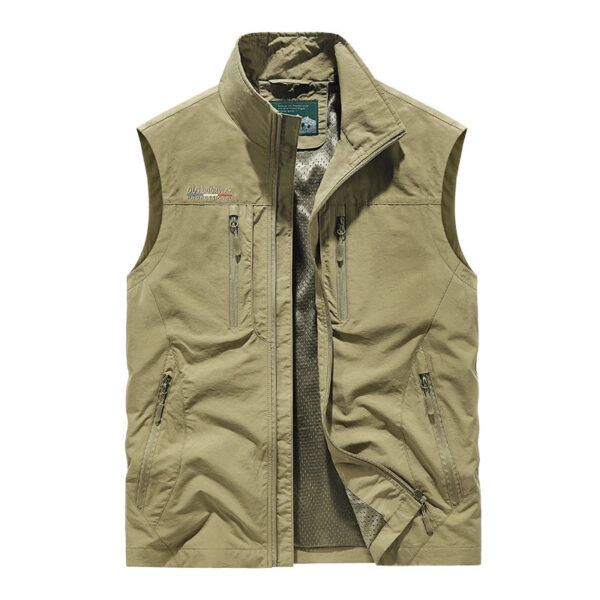 S86acc8e7017b4816af3fe75b06be775aI.jpg 2025 Personalized yelek red Multi Pockets nylon Cargoes Fisherman vest fishing Journalist Photography Camping Waistcoat vest