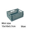 Simple Table Top Folding Storage Basket Decorative Plastic Storage Box Stationery Cosmetics Toy Stackable Storage Box