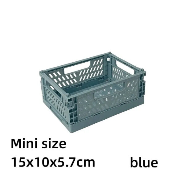 Simple Table Top Folding Storage Basket Decorative Plastic Storage Box Stationery Cosmetics Toy Stackable Storage Box