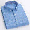 S87537ff0335f4579bcd79c58a251f198z.jpg 100% Cotton Oxford Men's Shirt Short Sleeve New High Quality Business Casual Fashion Men's Plus Size Shirt Formal S-7XL