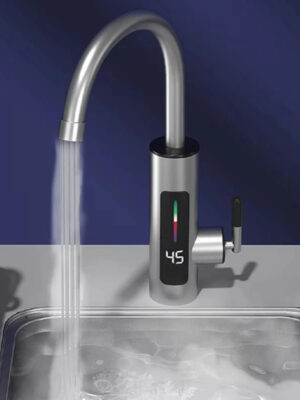 3000W 220V Electric Kitchen Water Heater Tap Stainless Steel LED Digital Instant Hot Water Faucet Heater Cold Heating Faucet