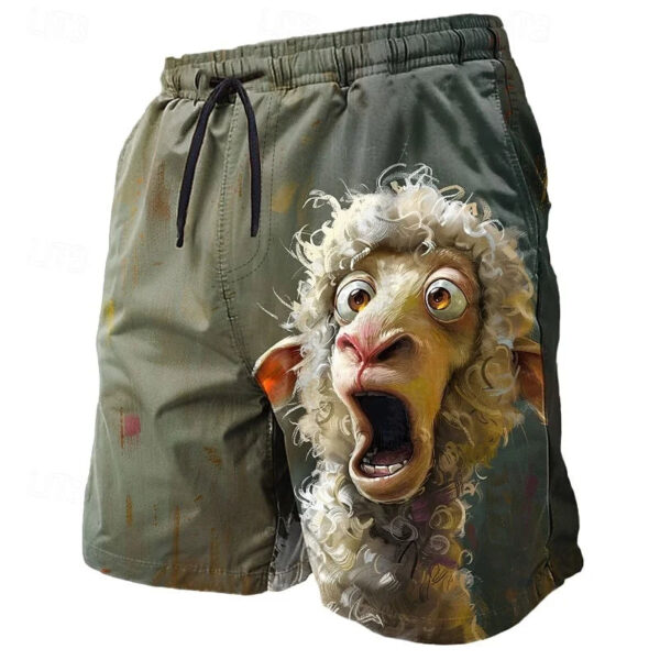 S87b2ad1820274189951f3ccfd884ddbcA.jpg 3D Print Tiger Sheep Chicken Rabbit Short Pants For Men Animal Pattern Beach Shorts Summer Hawaiian Board Shorts Kid Swim Trunks