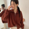 S881b4c11d0a2445aa031bdcb99b98c89k.jpg New 2025 high-end autumn and winter knitted women's lapel cashmere wool sweater casual short women's cardigan 100% wool sweater