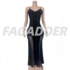 S88531b5b63dd4ca6a936d9d9467df16dB.jpg FAGADOER Sexy Mesh Patchwork Bodycon Dresses Woman Spaghetti Strap Sleeveless Backless Dress Elegant Female Streetwear Vestidos