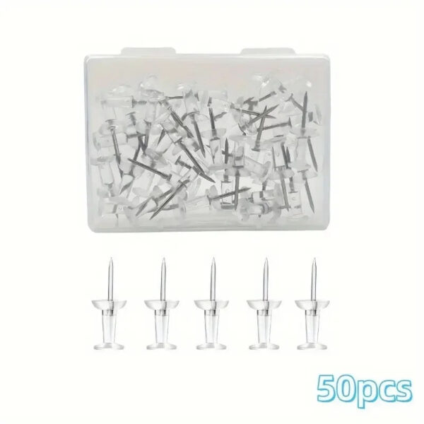 S88559ee16a424f338ad25cefab517d57m.jpg 100/200/500/1000pcs Push Pins Plastic Head Steel Tip Wall Thumbtacks Painting Nails For Home Office And Craft Projects With Box