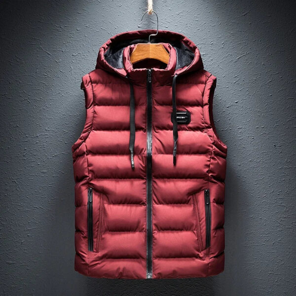 S890b833d33ad4c1e81c8d150ee0da0a1N.jpg Brand Mens Jacket Sleeveless Vest Hooded Fashion Casual Coats Male Cotton-Padded Men's Vest Men Zipper Waistcoats Plus size 6XL