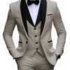 S89aa54fe4cd94a3cbe250c7af438249eU.jpg White Slit Mens Suits 3 Piece Black Shawl Lapel Casual Groom Tuxedos for Wedding Groomsmen Suits Men 2025 (Blazer+Vest+Pant)