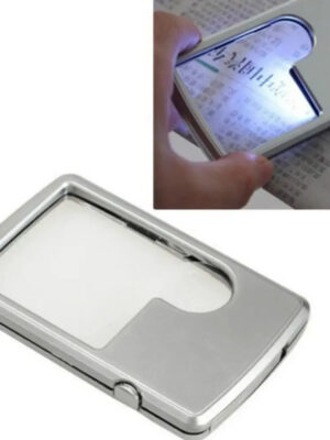 Professional Pocket Reading Magnifying Glass Card Type Magnifiers With LED Light Jewelry Loupe