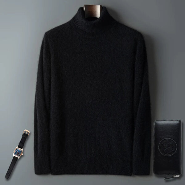 S8b8487ff926043c1a1480f85b94c1ebbt.jpg 100% Male Mink Cashmere Sweater Solid Color Turtleneck Thick Autumn And Winter Loose Large Size Turtleneck Wool Bottoming Shirt