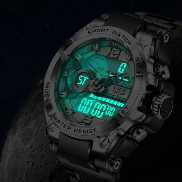 S8c2c60423b714ca6a005f83061631a067.jpg LIGE Men Military Watch Digital 50m Waterproof Wristwatch LED Quartz Clock Sport Watch Male Big Watches Men Relogios Masculino