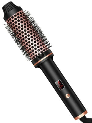 3In1 Professional Ionic Hair Curler PTC Ceramic Straightener Curling Hair Styling Brush Anti-Scald Thermal Brush Curl Wand