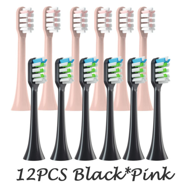 12 PCS for SOOCAS X3/X3U/X5 Brush Heads Replaceable Soft DuPont Sonic Electric Toothbrush Clean Brush Vacuum Bristle Nozzles