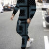 S8d22385732c6460181f8c11333c2a129m.jpg Autumn Men's Sportswear Suit Mens Long-sleeved T-shirt Long Pants Suit Retro Quilted Print Casual Street Tops Two-piece Clothing