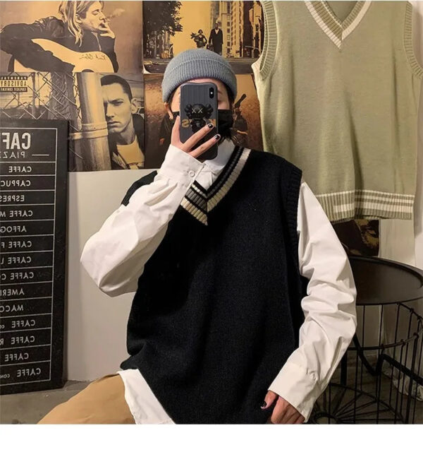 S8d4626473b5b4572bc6b4b7a14be7a1ck.jpg Autumn Winter V-neck Knitted Sweater Vest Men Oversized Loose Sleeveless Pullover Tops 2025 Men's Korean Warm Sweaters Tank Tops