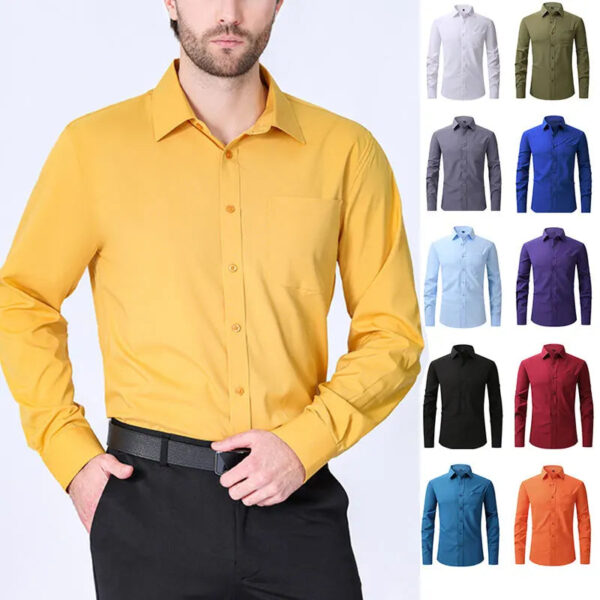 S8d883f752084424f97983f812d2d7716H.jpg American size men's shirt long sleeve spring/summer formal business casual wear high quality fashion solid color plus size