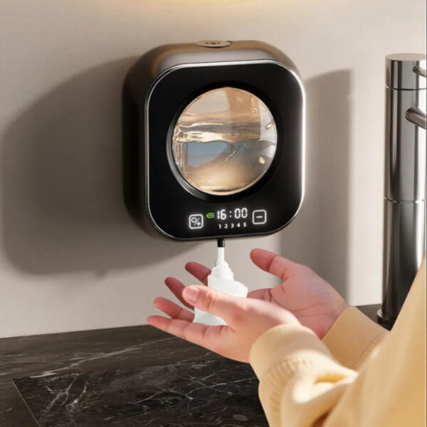 S8dc3af68530e4720b4ec093ea6ee565ae.jpg Wall Mounted Automatic Soap Dispenser with Large Capacity Non-contact Rechargeable Sensor Kitchen with LED Intelligence Cleaning