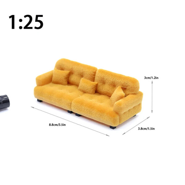 S8e35058868b54b5680236ad7cbdbfaa3u.jpg Dollhouse Simulation Flocking Sofa Model Dollhouse Mini Living Room Furniture Decoration Accessories Pretend Play Toys