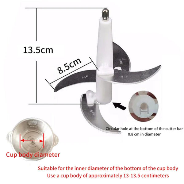 S8e36896794df4ddfa02ddc93cf5ca7b64.jpg Electric Meat Grinder Blade Food Crusher Processor Replacement Spare Parts For 2L/3L/4L Meat Grinder Accessories Kitchen Tools