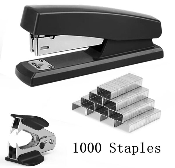 S8e4c62249cc84e87a4ddcc5ee11cd1f2K.jpg Stapler Value Pack, 20 Sheet Capacity, Jam Free, includes Standard Stapler, 5000 Staples and Staple Remover(Random Color)