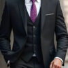 S8e8a28e50595448d84775a69fb4a63f7o.jpg Elegant Men's Suit Sets- Slim Fit Tuxedo Set for Weddings & Formal Occasions, Black Suit