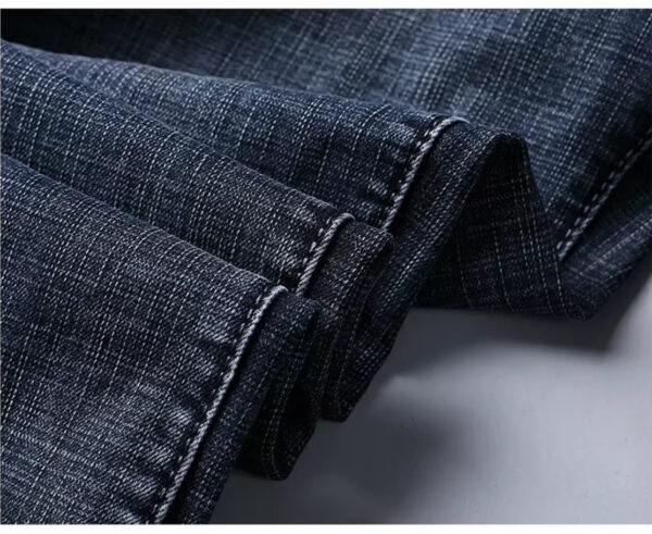 Wthinlee New Business Men's Jeans Casual Straight Stretch Fashion Classic Blue Black Work Denim Pant Trousers Male  Clothing